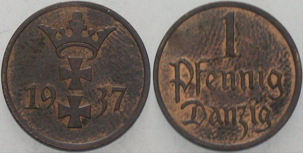 1 Pfennig 1937 J.D. 2 Patina, vorzüglich