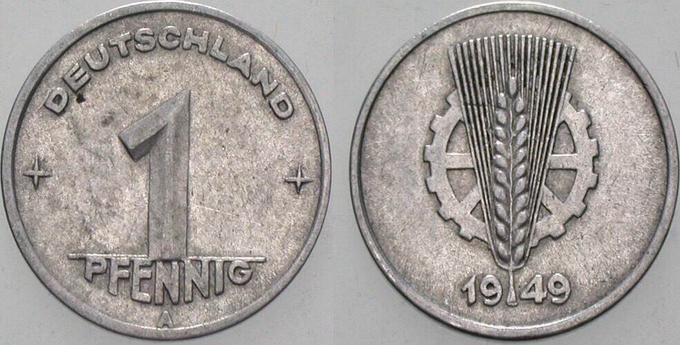 1 Pfennig 1949 J. 1501 sehr schön