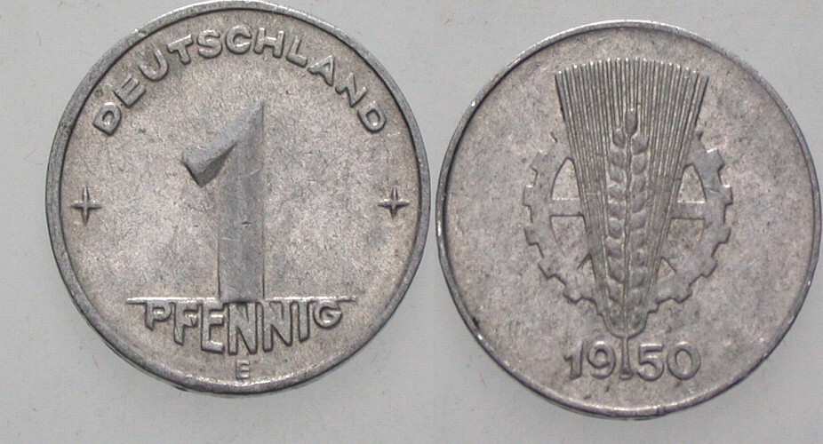 1 Pfennig 1950 J. 1501 sehr schön