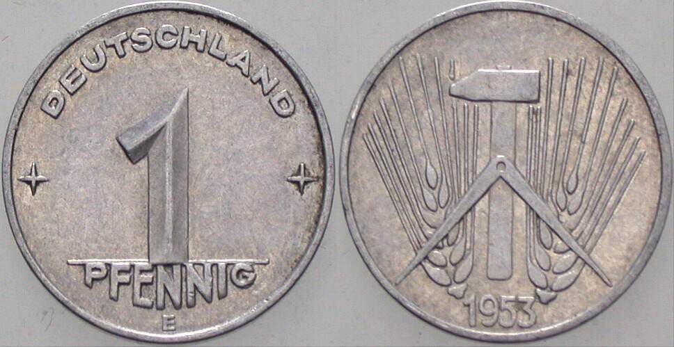 1 Pfennig 1953 J. 1505 Sehr schön
