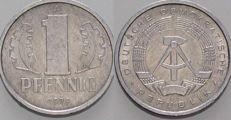1 Pfennig 1979 J. 1508 Sehr schön