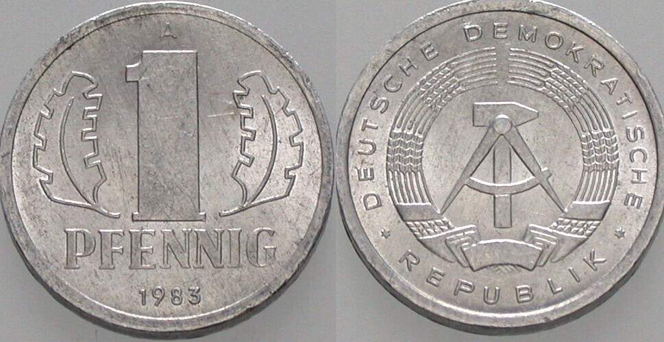 1 Pfennig 1983 J. 1508 sehr schön