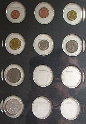 1 Pfennig - 5 Deutsche Mark, 8,68 DM 1969 Polierte Platte, zaponiert, lose