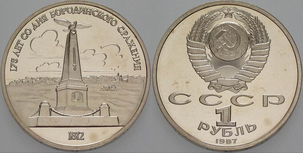 1 Rubel 1987 Parchimowicz 131b Polierte Platte
