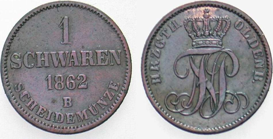 1 Schwaren 1862 Jaeger 49 AKS 35 Sehr schön