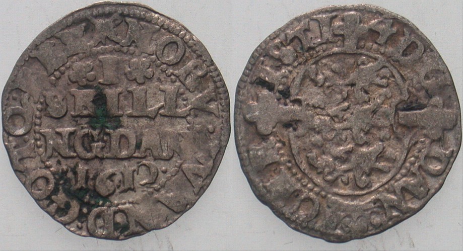 1 Skilling 1612 Belag, fast sehr schön