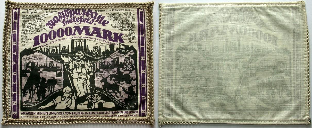 10.000 Mark 15.2.1923 Grabowski 71b Grasser/Pick 30. Leicht gebraucht