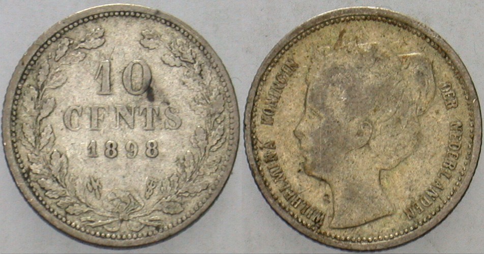 10 Cent 1898 KM 120.1 Fast sehr schön