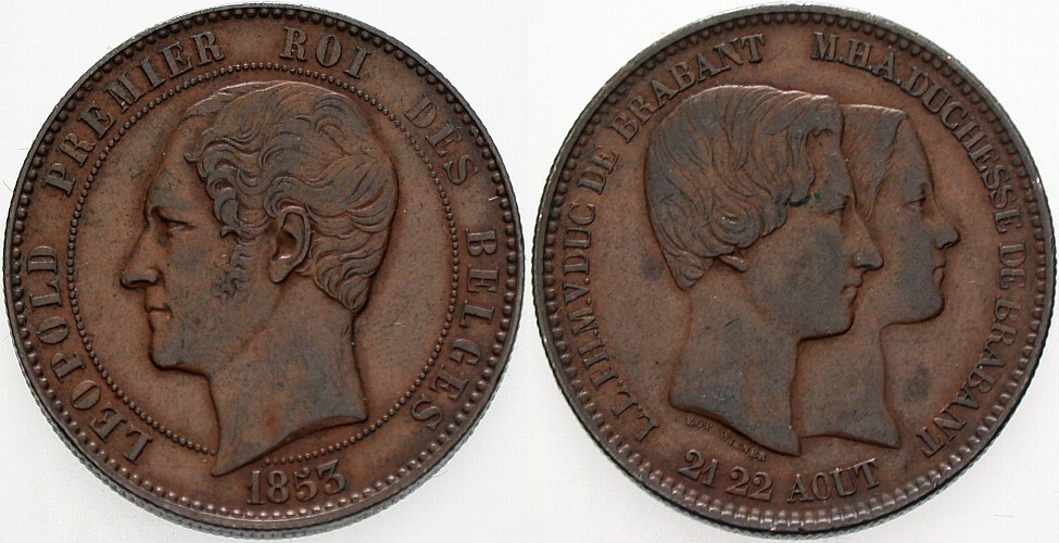 10 Centimes 1853 K.M. M 5.2 Patina, sehr schön