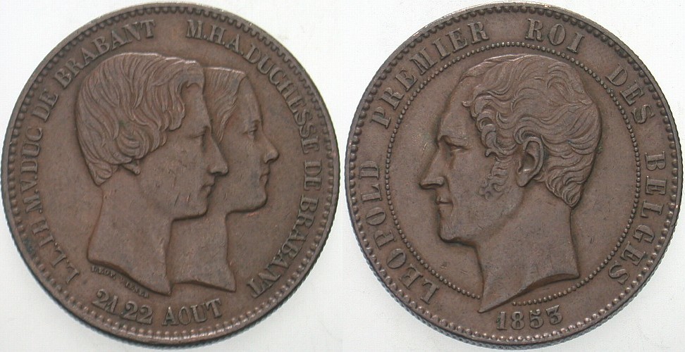 10 Centimes 1853 K.M. M 5.2 Sehr schön +