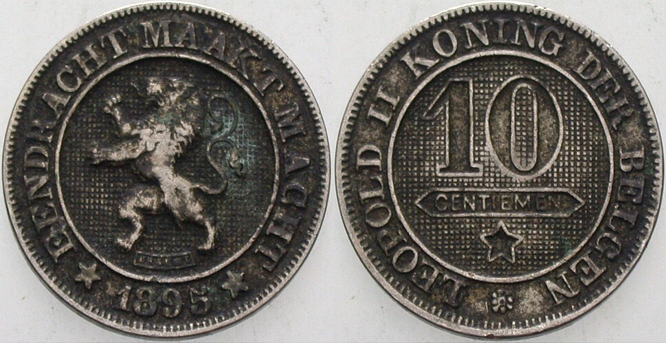 10 Centimes 1895 KM. 43 Sehr schön