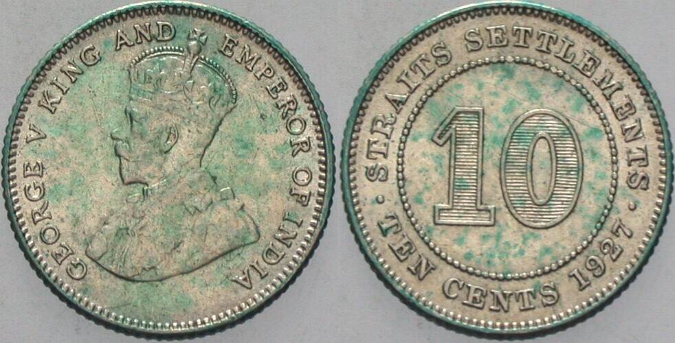 10 Cents 1927 KM 29 b Patina, sehr schön - vorzüglich