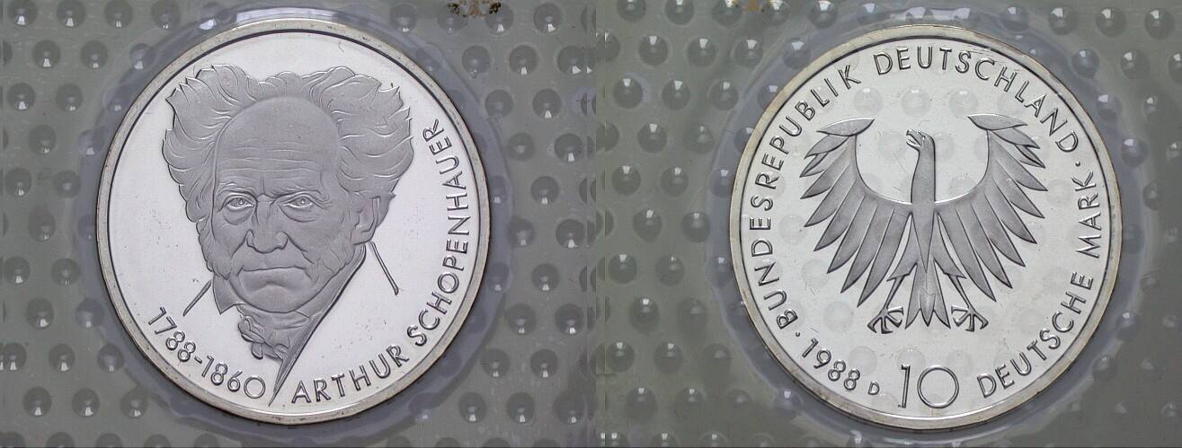 10 Deutsche Mark 1988 J. 443 Polierte Platte