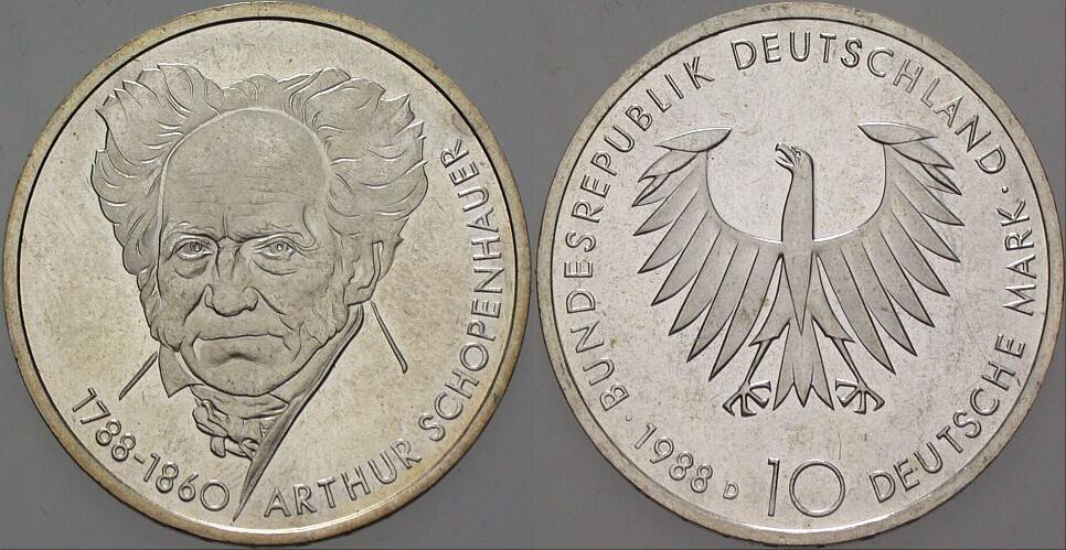 10 Deutsche Mark 1988 J. 443 Vorzüglich - Stempelglanz