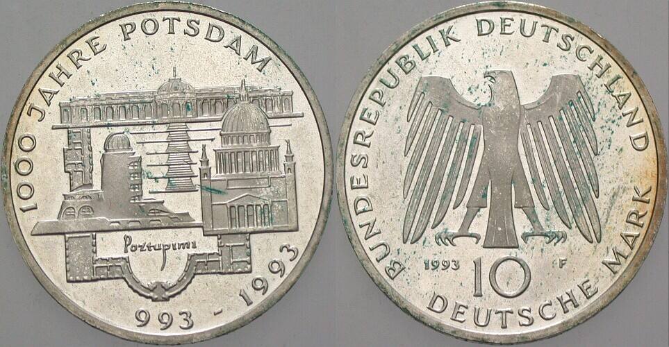 10 Deutsche Mark 1993 J. 455 Vorzüglich - Stempelglanz