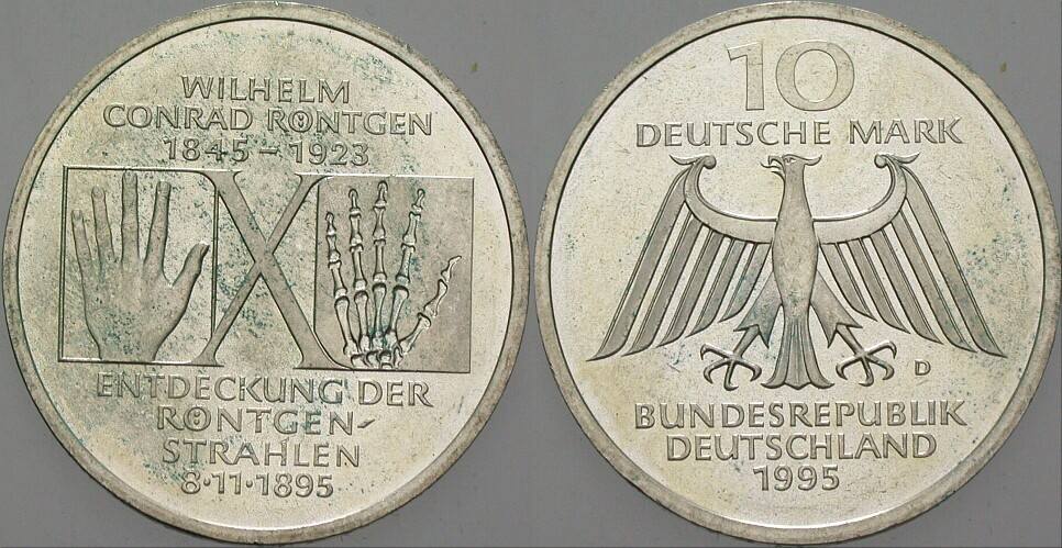 10 Deutsche Mark 1995 J. 461 Vorzüglich - Stempelglanz