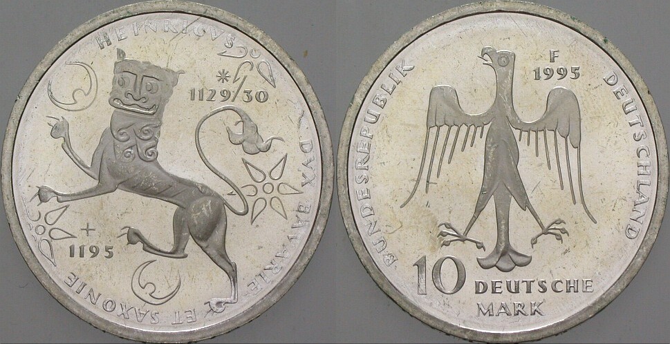 10 Deutsche Mark 1995 J. 462 Vorzüglich - Stempelglanz
