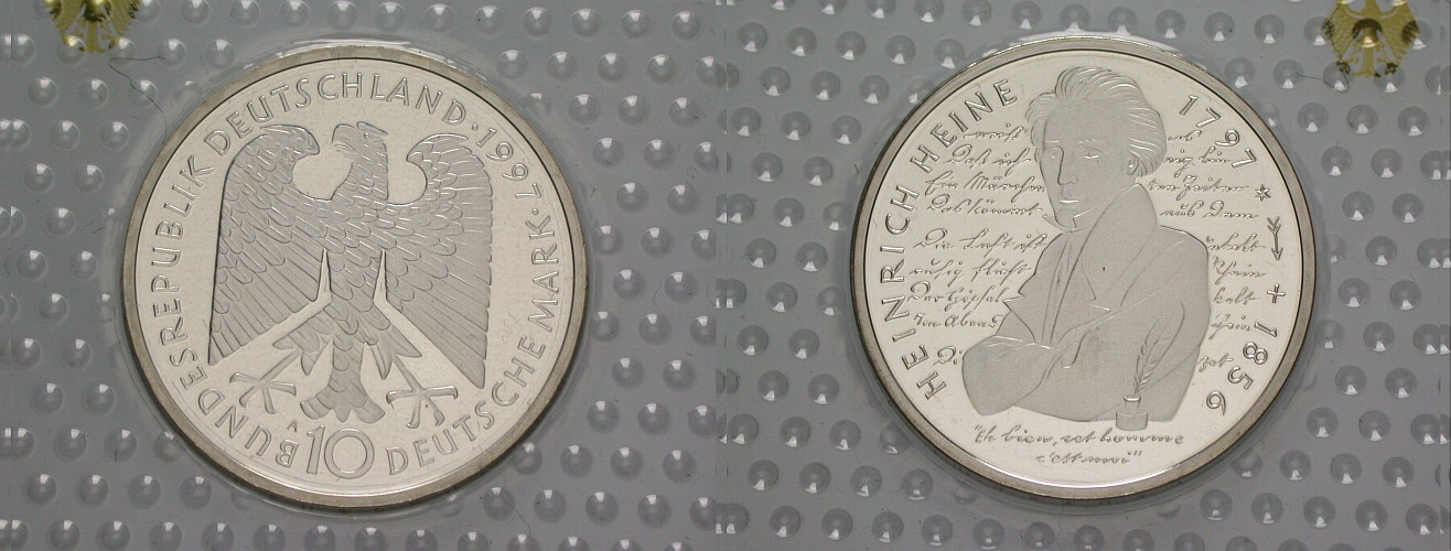 10 Deutsche Mark 1997 J. 465 Polierte Platte