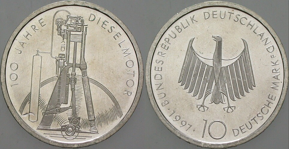 10 Deutsche Mark 1997 J. 465 Vorzüglich - Stempelglanz