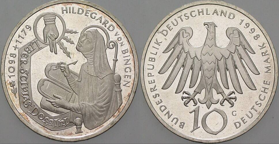10 Deutsche Mark 1998 J. 468 Vorzüglich - Stempelglanz