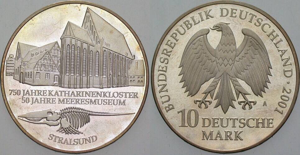 10 Deutsche Mark 2001 J. 479 Vorzüglich - Stempelglanz