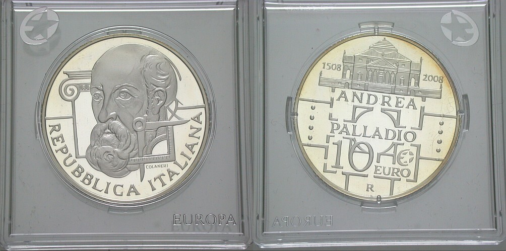 10 EURO 2008 Polierte Platte, verkapselt