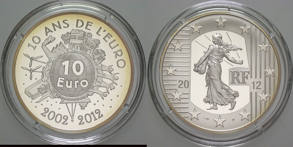 10 Euro 2012 Polierte Platte, verkapselt