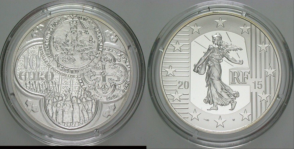 10 Euro 2015 Polierte Platte, verkapselt