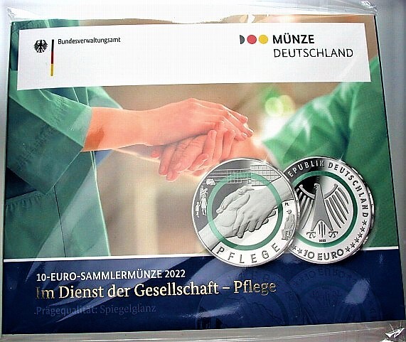 10 EURO 2022 Spiegelglanz in Originalverpackung der VfS