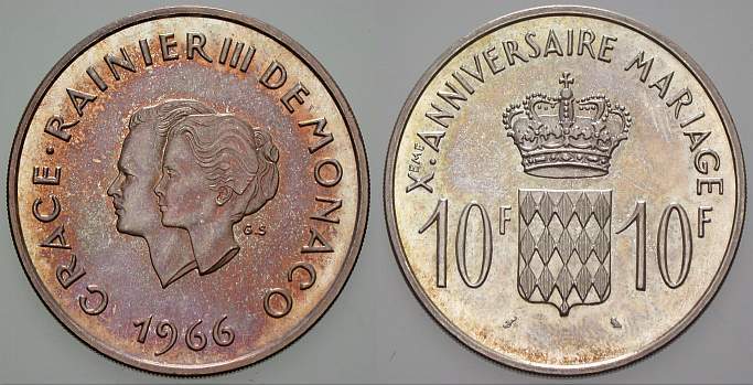 10 Francs 1966 Patina, vorzüglich - Stempelglanz