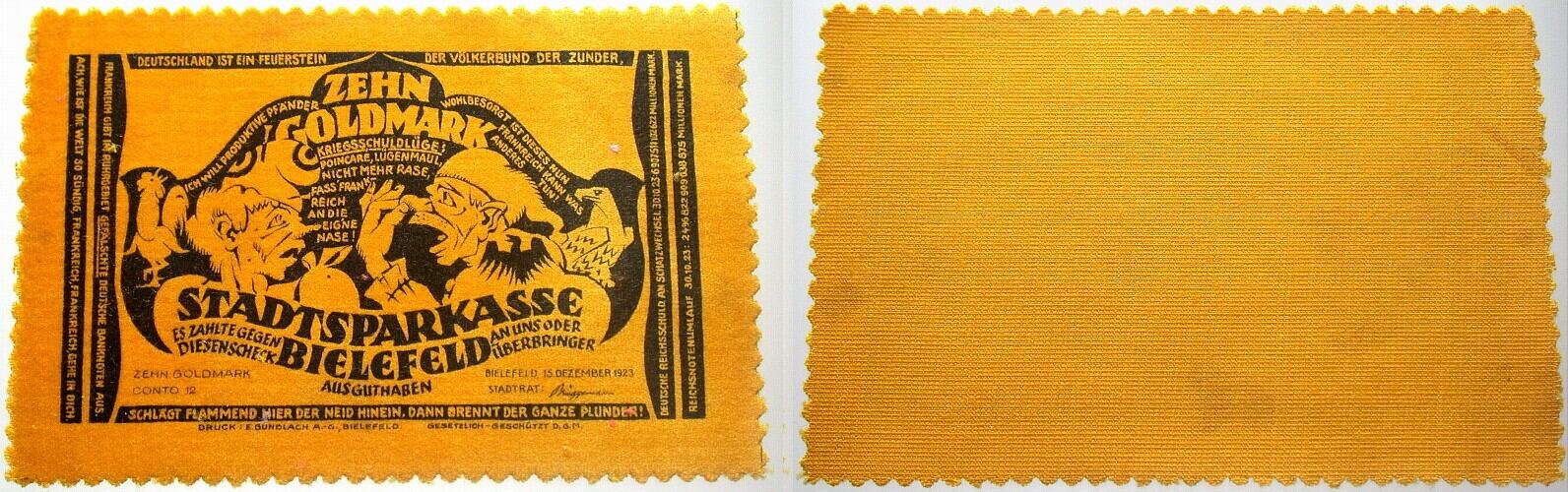 10 Goldmark 15.12.1923 Grabowski 112b Grasser/Pick 57 Leicht gebraucht
