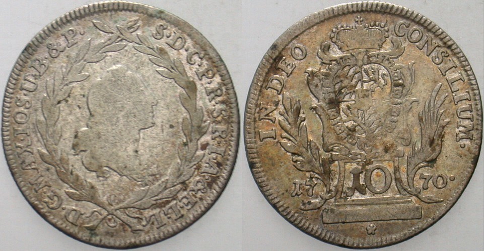 10 Kreuzer 1770 Hahn 295 Sehr schön