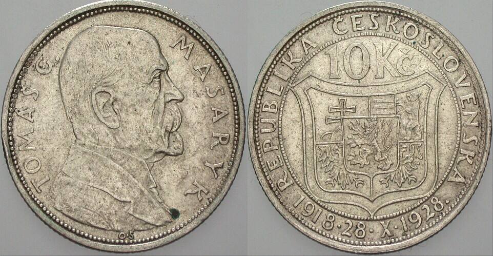 10 Kronen 1928 K.M. 12 Sehr schön