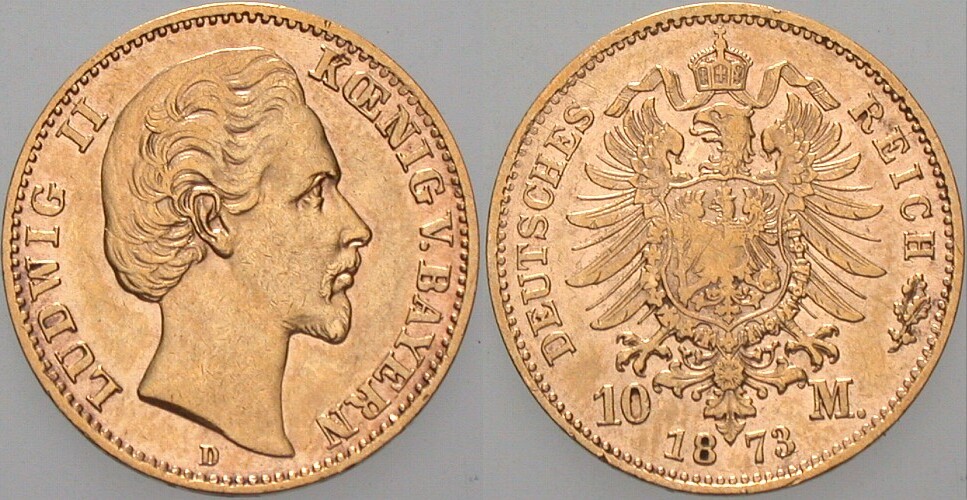 10 Mark 1873 Jaeger 193 Sehr schön