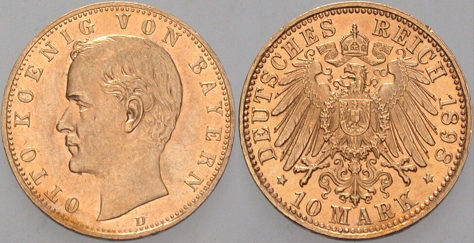 10 Mark 1898 Jaeger 199 Vorzüglich - Stempelglanz