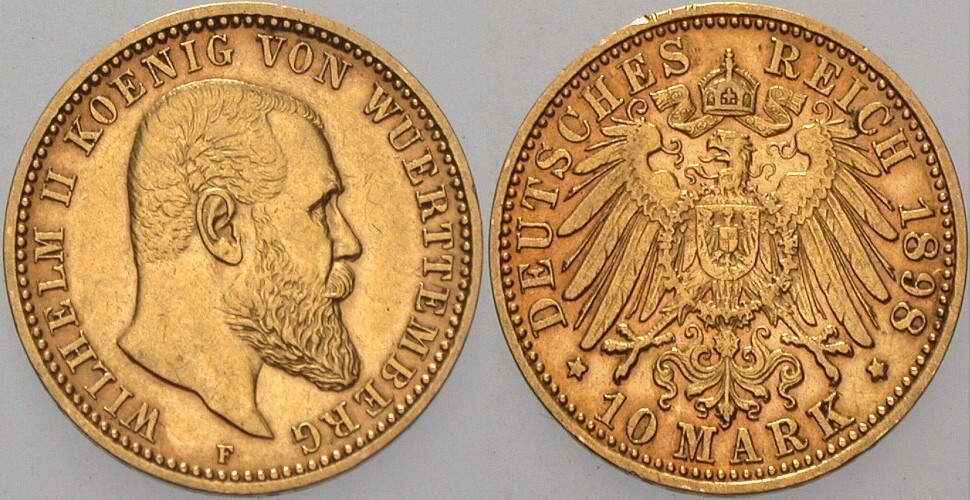 10 Mark 1898 Jaeger 295 Sehr schön +