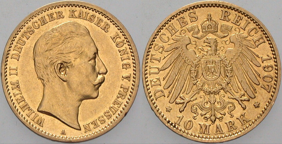 10 Mark 1907 Jaeger 251 Sehr schön - vorzüglich