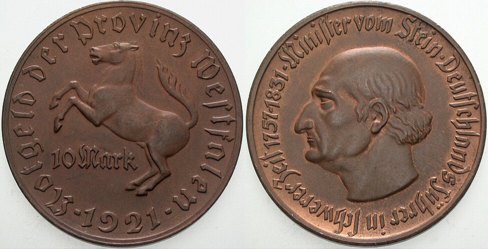 10 Mark 1921 J.N. 13 Vorzüglich +