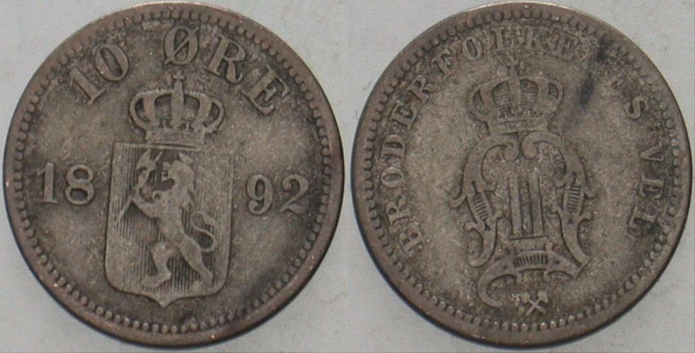 10 Ore 1892 KM. 350 Fast sehr schön