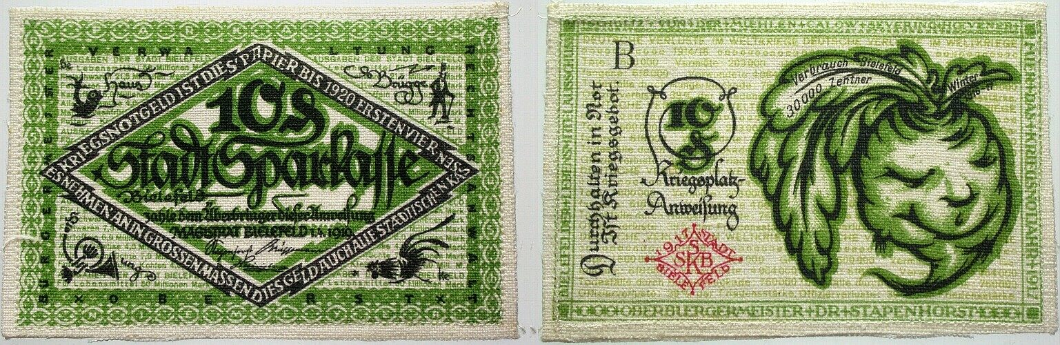 10 Pfennig 1.4.1919 Grabowski 10 Grasser/Pick 2 Kassenfrisch