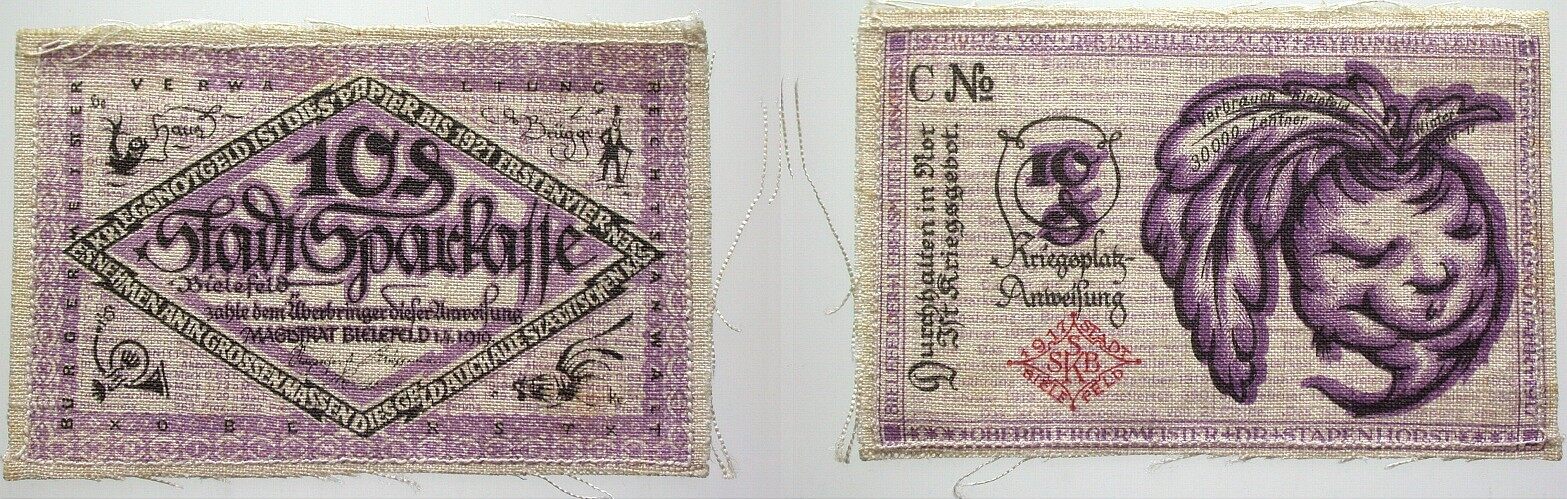 10 Pfennig 1.4.1919 Grabowski 13 Grasser/Pick 4 Fast kassenfrisch, min. Fransen