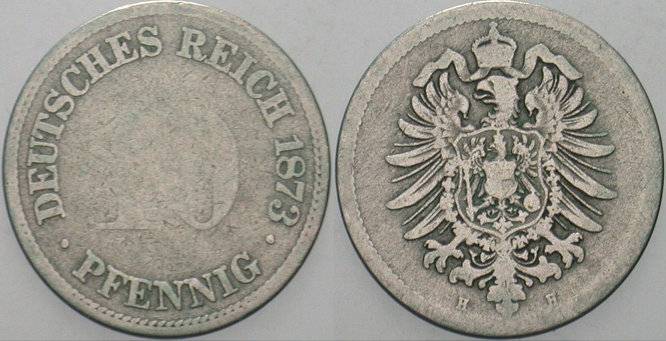 10 Pfennig 1873 J. 4 Schön