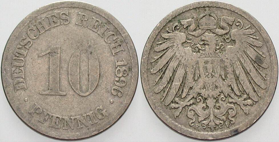 10 Pfennig 1896 J. 13 schön