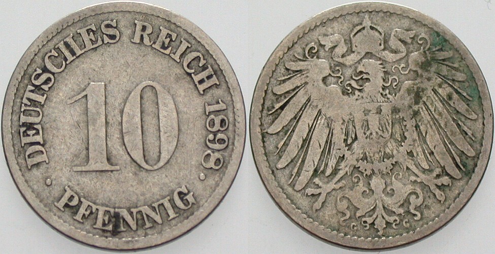 10 Pfennig 1898 J. 13 schön