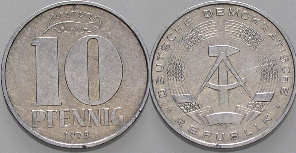 10 Pfennig 1978 J. 1510 sehr schön