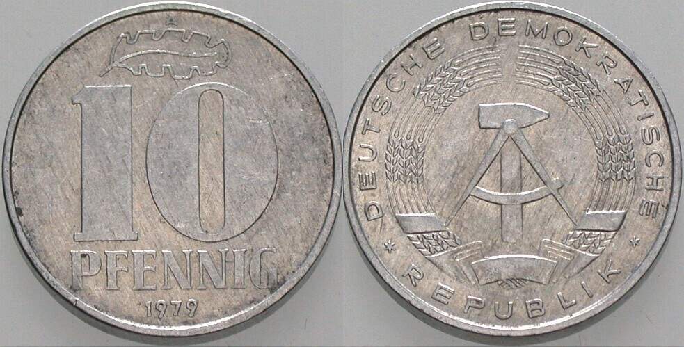 10 Pfennig 1979 J. 1510 sehr schön