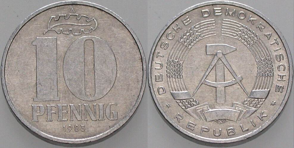 10 Pfennig 1983 J. 1510 sehr schön