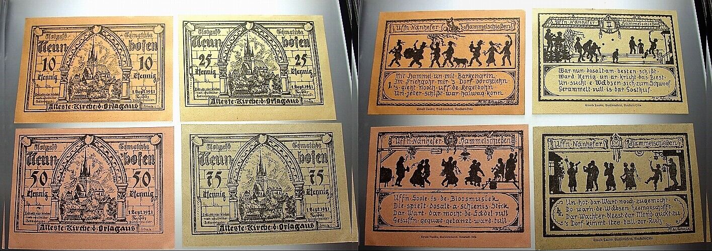10 + 25 + 50 + 75 Pfennig 01.09.1921 Grabowski/Mehl 956.1 Fast kassenfrisch