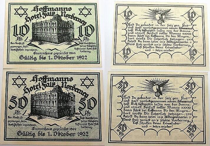 10 + 50 Pfennig o.D.-01.10.1922 Grabowski/Mehl 985.1 Kassenfrisch