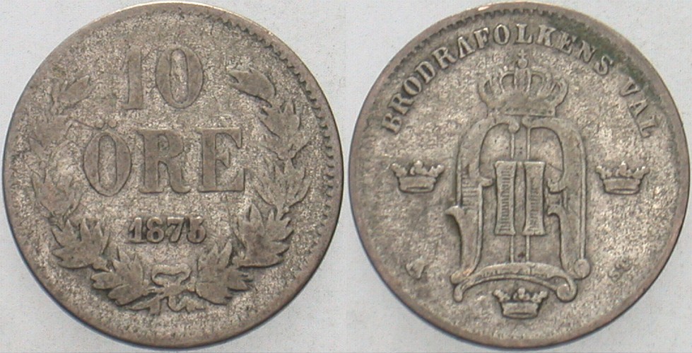 10 Öre 1875 Krause/Mishler 737 Schön